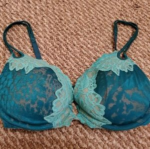 Victoria Secret Turquoise Push Up Bra Demi